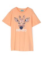 Kenzo Kids robe à imprimé girafe - Orange