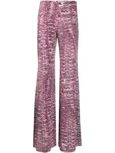 Alberta Ferretti pantalon droit à imprimé graphique - Rose