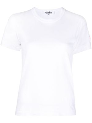 Comme Des Garçons Play t-shirt en coton à patch logo - Blanc