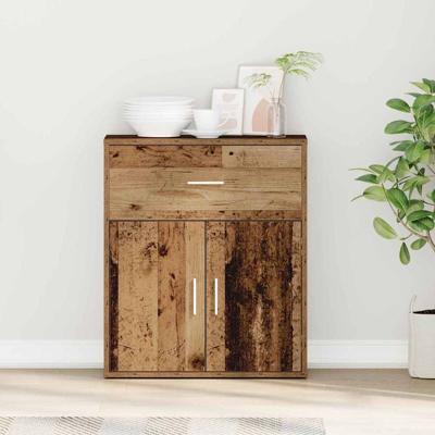 Dressoir met lade Oud hout 60 x 31 x 70 cm Bewerkt hout
