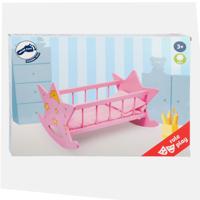 Small Foot houten poppenbed ster roze