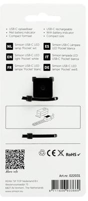 Simson usb-c led lamp &apos;pocket&apos; wit