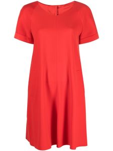 Emporio Armani robe courte à empiècements contrastants - Rouge