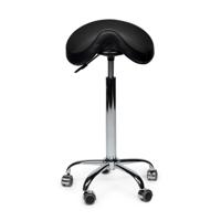 Premium zadelkruk zwart hoog