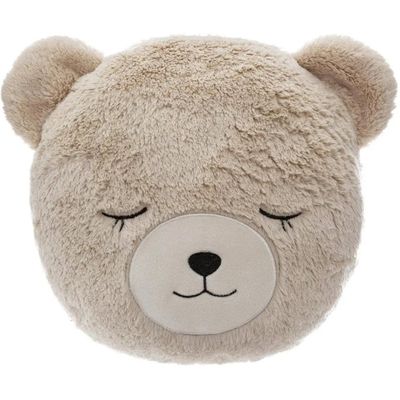 Dieren sierkussen kinderkamer - beer beige - 27 cm - polyester