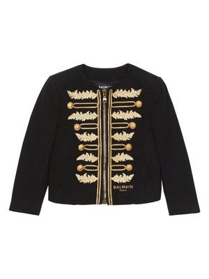 Balmain Kids veste à détails brodés - Noir