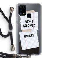 No Girls Allowed Unless: Samsung Galaxy M31 Transparant Hoesje met koord