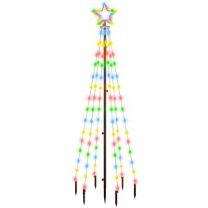 The Living Store LED Kerstboom - 180 cm x 70 cm - 108 meerkleurige LEDs