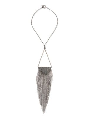 Fabiana Filippi collier à franges métallisées - Gris