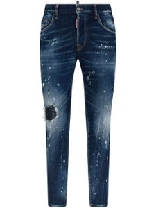 DSQUARED2 distressed skinny-cut jeans - Bleu