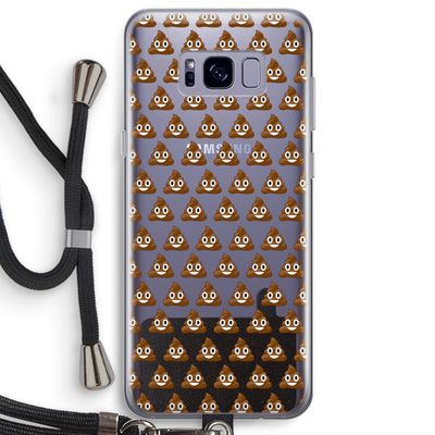 Poop emoji: Samsung Galaxy S8 Plus Transparant Hoesje met koord