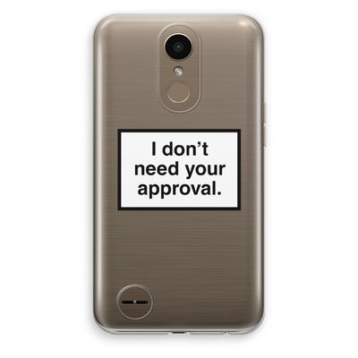Don't need approval: LG K10 (2017) Transparant Hoesje