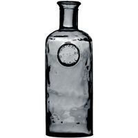 Bloemenvaas Olive Bottle - smoke grijs transparant - glas - D13 x H35 cm - Fles vazen
