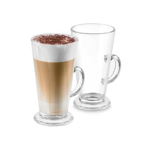 Latte Macchiato/koffie glazen - transparant glas - 2x stuks - 280 ml