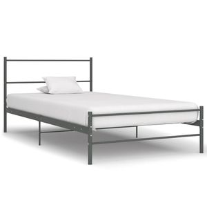 Bedframe metaal grijs 90x200 cm