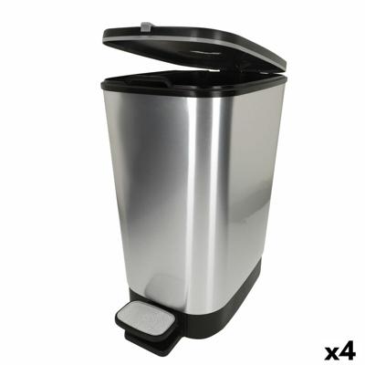 Vuilnisemmer Curver Grijs Plastic 25 L (4 Stuks)