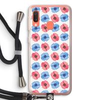Klaproosjes: Samsung Galaxy A20e Transparant Hoesje met koord