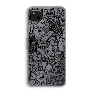 Vexx Black Mixtape: Google Pixel 4a Transparant Hoesje