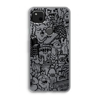 Vexx Black Mixtape: Google Pixel 4a Transparant Hoesje