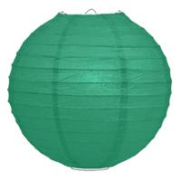 Luxe bol feest lampion - donkergroen - dia 25 cm - papier