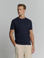 No- Excess T-shirt Crewneck Solid Relief Jacquard Print T-shirts 096 Deep Blue No- Excess T-shirt Crewneck Solid Relief Jacquard Print T-shirts 096 Deep Blue