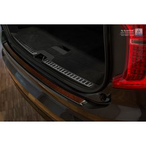 RVS Bumper beschermer passend voor 'Deluxe' Volvo XC90 2015- Zwart/Rood-Zwart Carbon AV244027