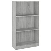 vidaXL Boekenkast 60x24x109 cm bewerkt hout grijs sonoma eikenkleurig