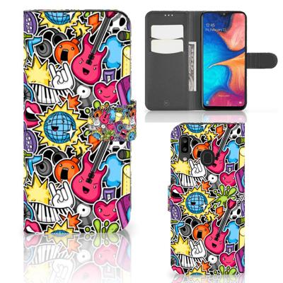Samsung Galaxy A30 | Wallet Case | met Pasjes | Punk Rock