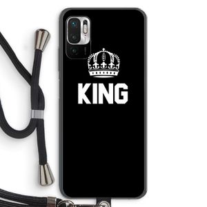 King zwart: Xiaomi Redmi Note 10 5G Transparant Hoesje met koord