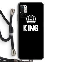 King zwart: Xiaomi Redmi Note 10 5G Transparant Hoesje met koord
