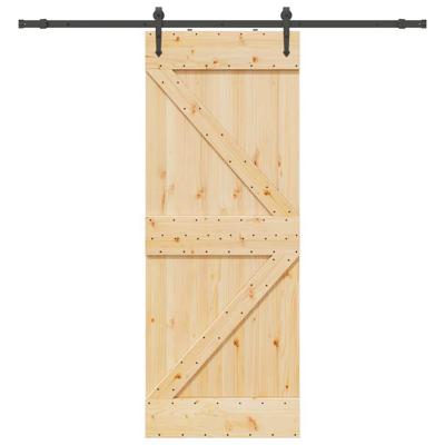 Schuifdeur met beslag 80x210 cm massief grenenhout