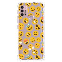 Motorola Moto G30 | G20 | G10 Doorzichtige Silicone Hoesje Emoji - thumbnail