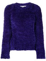 Stella McCartney pull crop à fini texturé - Violet