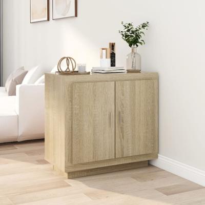 Dressoir 80x40x75 cm bewerkt hout sonoma eikenkleurig