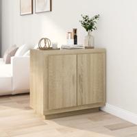 Dressoir 80x40x75 cm bewerkt hout sonoma eikenkleurig