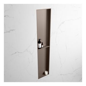 Wandnis Solid Surface Easy | In- en opbouw | 30x90x8 cm | 2 vakken | Smoke
