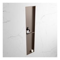 Wandnis Solid Surface Easy | In- en opbouw | 30x90x8 cm | 2 vakken | Smoke