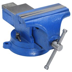 Bankschroef 125 mm gietijzer blauw