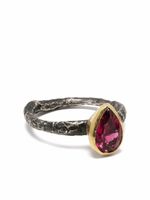 DISA ALLSOPP bague en or 18ct et argent ornée de tourmaline