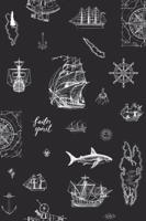 Noordwand Kids Walls Behang met nautische print met schepen, haaien en ankers - 45842
