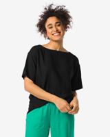 HEMA Dames Top Riley Met Linnen Zwart (zwart)
