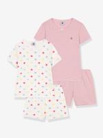 set van 2 korte pyjama's voor kinderen PETIT BATEAU wit