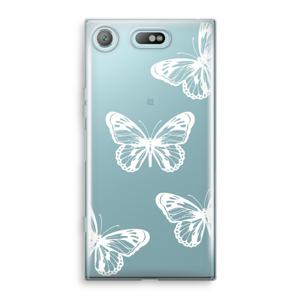 White butterfly: Sony Xperia XZ1 Compact Transparant Hoesje