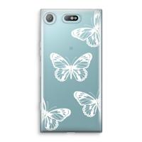 White butterfly: Sony Xperia XZ1 Compact Transparant Hoesje - thumbnail