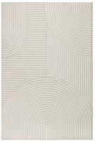 Vloerkleed Elio - Japandi Stijl met Moderne Lijnen in Creamkleurige Neutrale Tinten-120 x 170 cm
