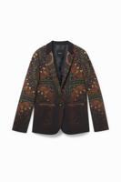 Boho-blazer met mandala's - BROWN - L