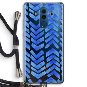 Blauwe pijlen: Huawei Mate 10 Pro Transparant Hoesje met koord