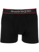 Alexander McQueen boxer à bande logo - Noir