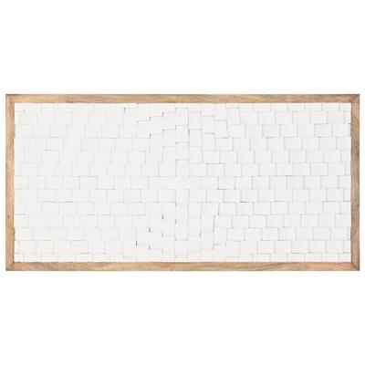 Hoofdbord Home ESPRIT Wit Natuurlijk 160 x 4 x 80 cm