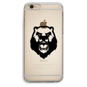 Angry Bear (black): iPhone 6 Plus / 6S Plus Transparant Hoesje